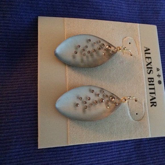 Alexis Bittar silver lucite earrings