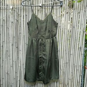 Lauren Conrad Satiny Green Cocktail Dress