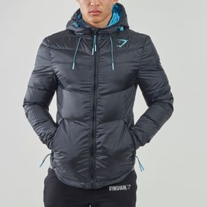 GYMSHARK FITTED PUFFER JACKET Mens Medium RARE