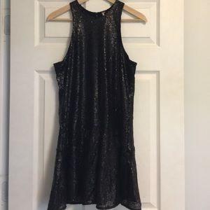 Black Sequin Free People Dress
