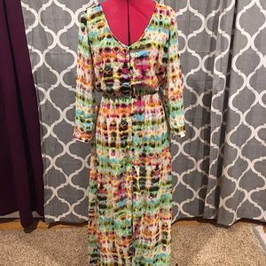 Sheer maxi beach cover-up