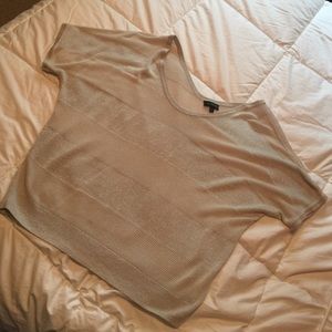Silvery grey short sleeve sweater