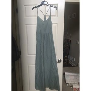 Two Piece Mint Green Maxi Dress