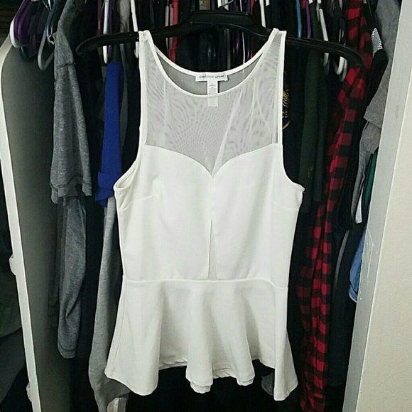 Peplum mesh top