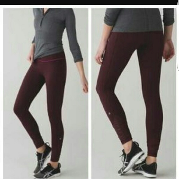 SOLD Lululemon Pace Queen Tights Burgundy