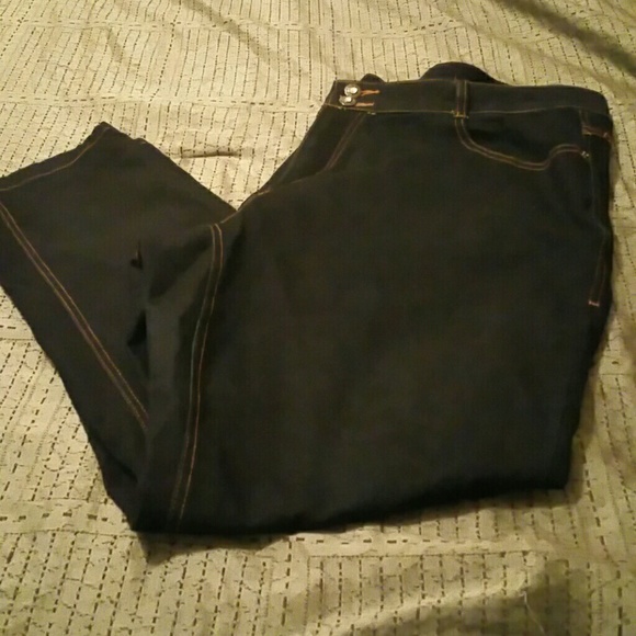 Dark blue denim stretch jeans