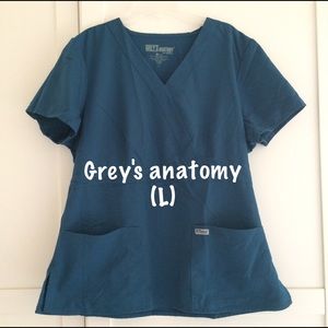 Grey's Anatomy turquoise scrub top