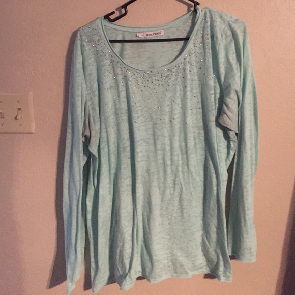 Burnout teal top