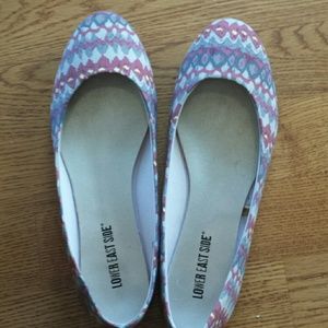 Chevron ballet flats, size 8