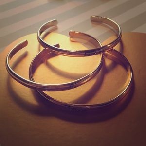 Three Bangle Set with the Phrase "Love Me More"