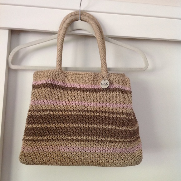 Pink, Taupe and Brown Sak Handbag