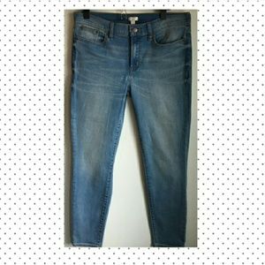 J.Crew Skinny Jeans with a light wash.