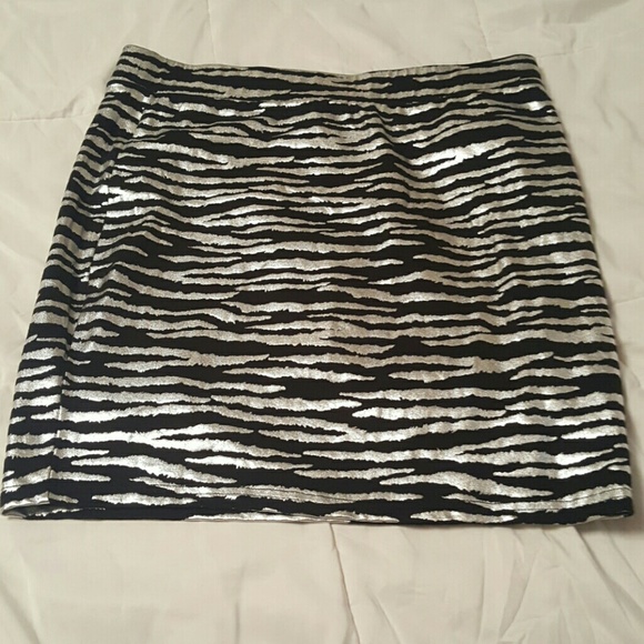Black and silver skirt