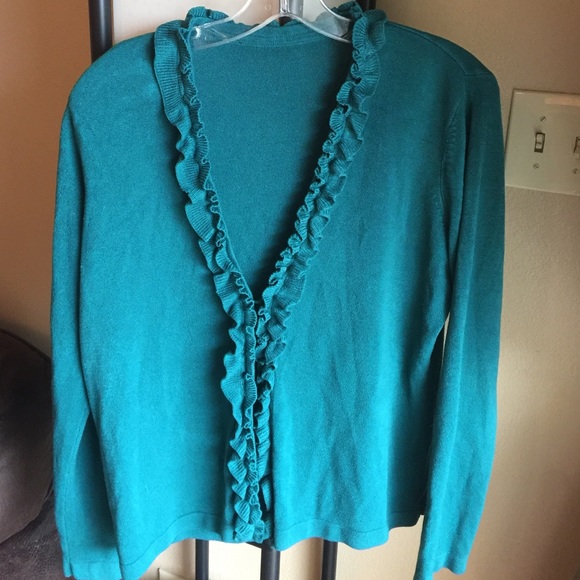 Teal cardigan