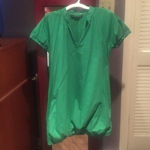 Zara bubble hem green dress.