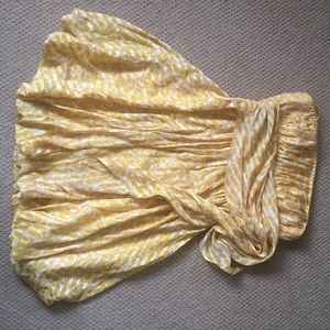 BCBG yellow, gold tinted dress