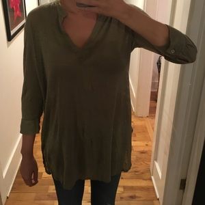 Olive green Majestic Filatures Tunic