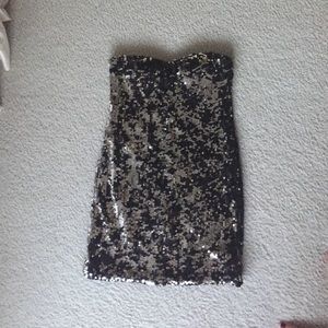 Sequin strapless dress