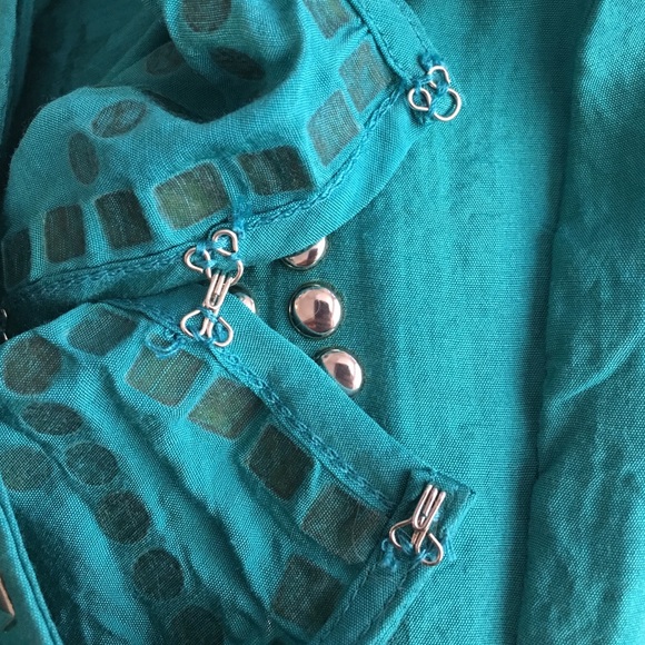 Teal Studded Dress - Picture 4 of 4