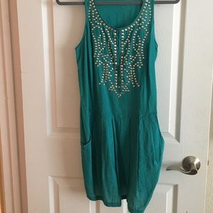 Teal Studded Dress