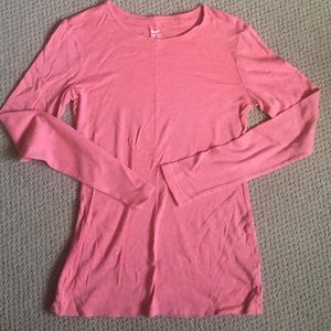 Red long sleeve knit shirt