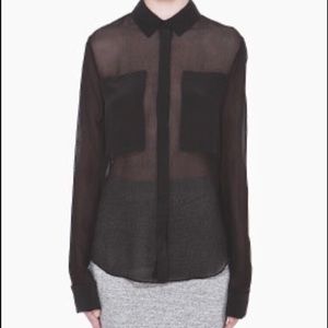 T by Alexander Wang silk blouse shirt