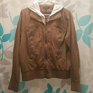 Torrid  olive bomber jacket
