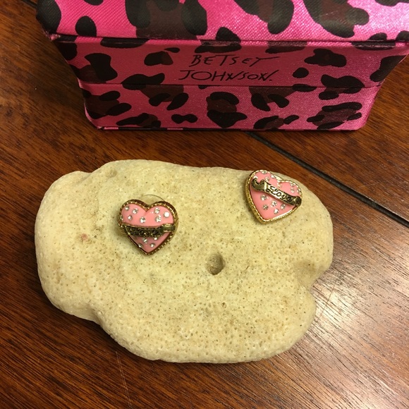 Betsey Johnson Heart Earrings