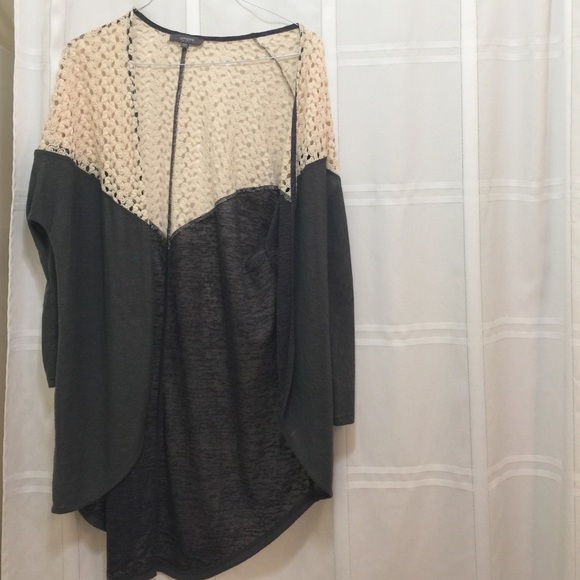 High low open cardigan