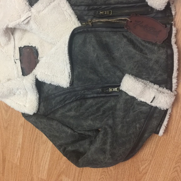 🔴FINAL🔴 Coated Brown Suede Contrast Jacket - Picture 4 of 4