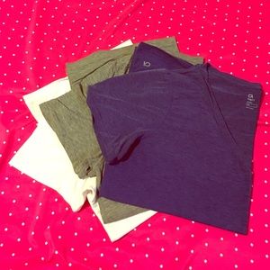 Gap Fit 3-pack breathe tees blue white grey