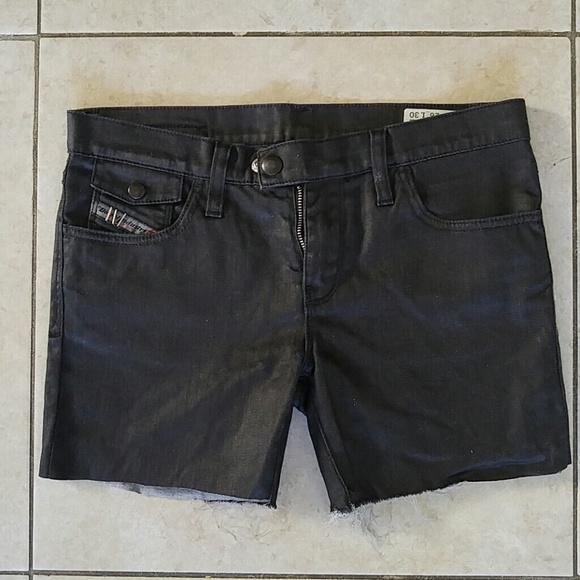 Diesel Black Jean Shorts size 26 Livy-Biker