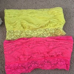 Neon lace bandeaus Free People