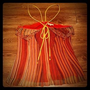 💥ETRO vibrant sassy silk halter top!