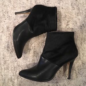 Leather and hair on hide bootie by dolce vita