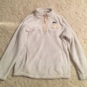 White Patagonia 1/4 button up