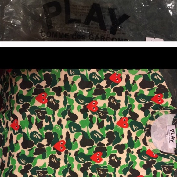 Comme de garçons  && bape t shirt