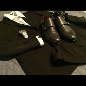 MEN'S SUIT Le Gioventu 40R/34 Black