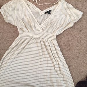 Express gold/cream stripe tunic