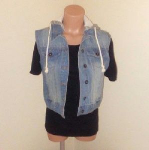 Denim Vest w/ hood