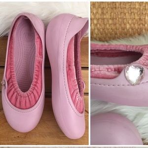 Crocs Girl's Pink With Heart Jewel J3