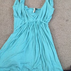 Aqua spandex/rayon tank great with jeans