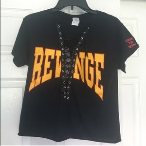 Drake Summer sixteen tour lace up shirt