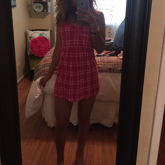 Pink and white dress