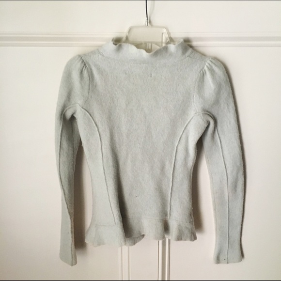 Anthropologie light blue ruffle jacket - Picture 2 of 4