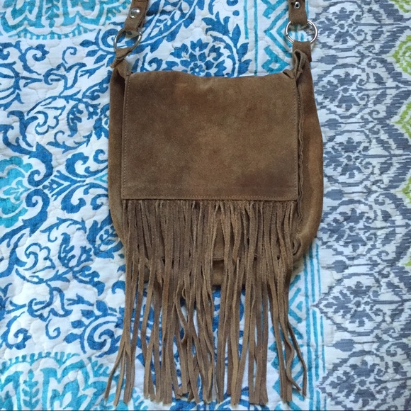 Fringe genuine leather bag