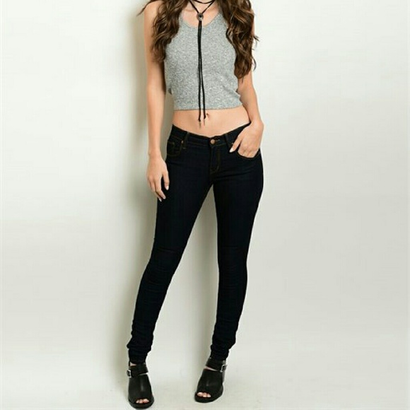 Shop the Threads Denim - Dark blue skinny jeans