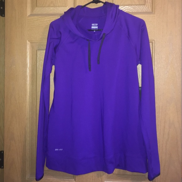 Nike fitted long sleeve purple shirt