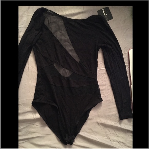 Leotard bodysuit w/mesh