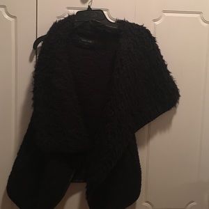Black fur vest